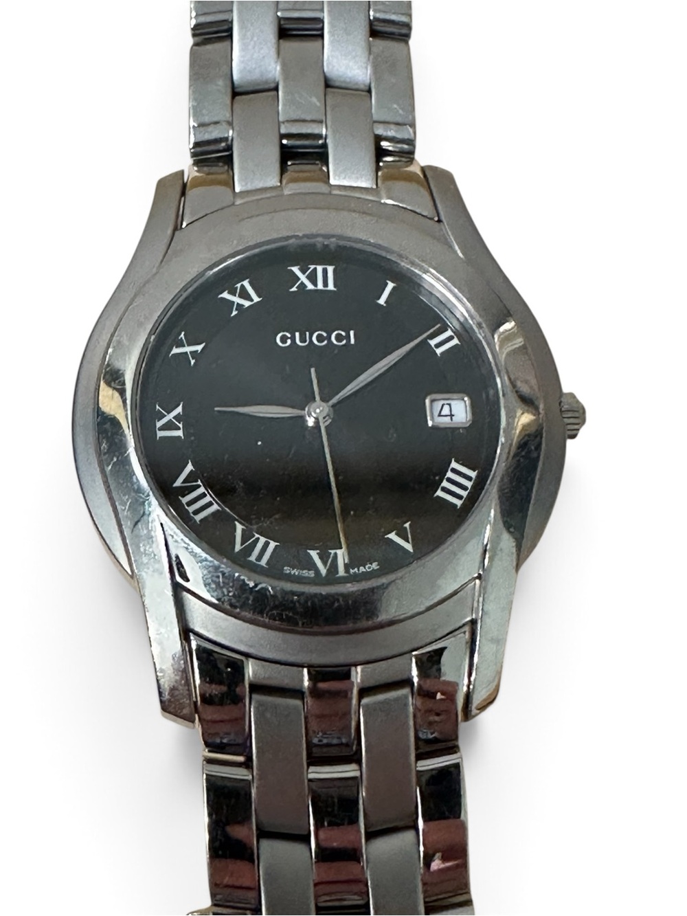 Gucci 5500M Women’s Black Dial Stainless Steel Watch